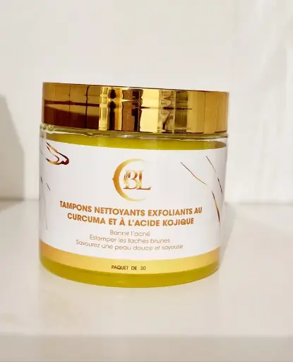 TAMPONS ECLAIRCISSEMENT EXFOLIANT AU CURCUMA ET ACIDE KOJIC